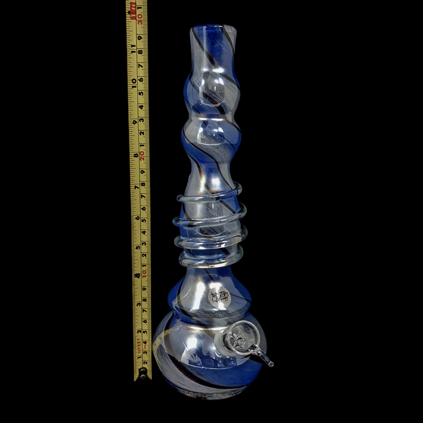 12" Twisted Sister Soft Glass Hookah Waterpipe Bong Pull Stem Bowl USA