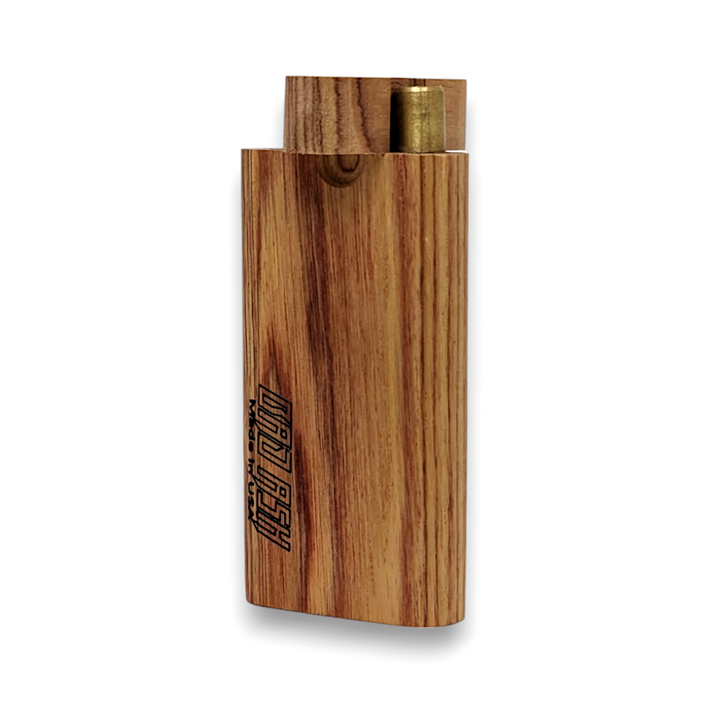 4" Bad Ash Smoking Pipe One Hitter Wooden Box Dugout Brass Bat USA