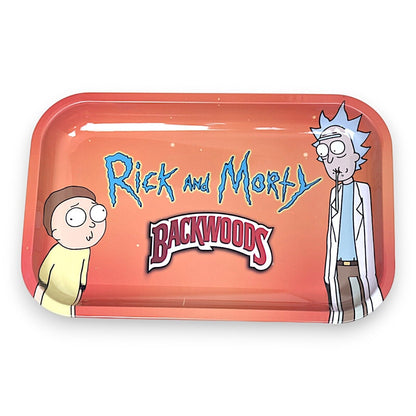 Metal Rolling Tray Backwoods 11" x 7" Rick and Morty