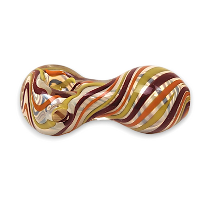 3.5" Glass Tobacco Hand Pipe Spoon Fumed Made In Colorado