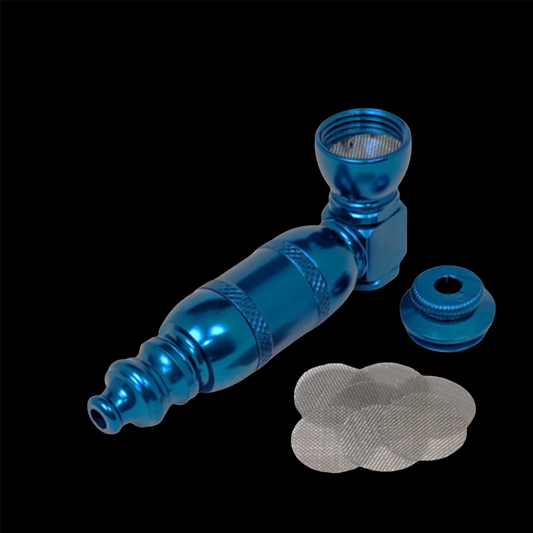 3" Metal Hand Pipe Long Chamber Includes Lid And 10 Screens